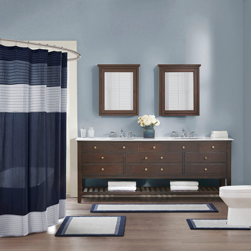 Amherst Cotton Tufted Bath Rug - Navy
