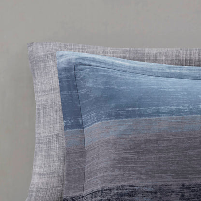 Saben Comforter Set with Cotton Bed Sheets - Navy