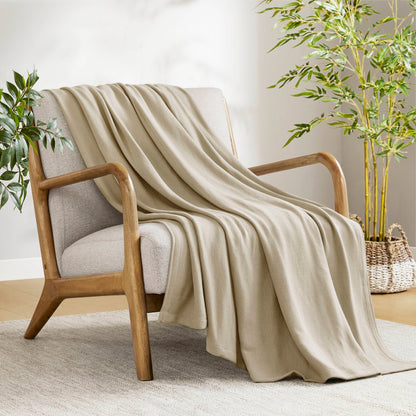 Bamboo Cotton Rayon Blanket - Khaki