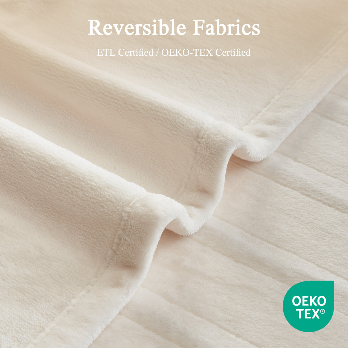 Plush Heated Throw - Ivory