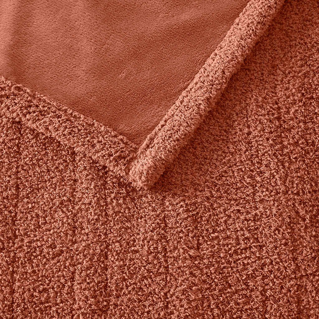 Dream Soft Heated Blanket - Rust