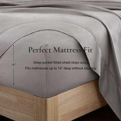 Elina Supima Cotton Sheet Set - Grey