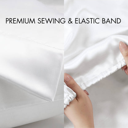 Satin Luxury Sheet Set - White