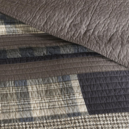 Winter Plains 100% Cotton Oversized Quilt Mini Set - Taupe
