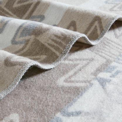 Alberta Cotton Blend Blanket - Neutral Aztec