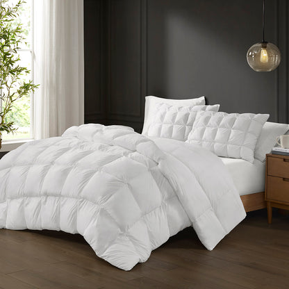 Stay Puffed Overfilled Down Alternative Comforter - White