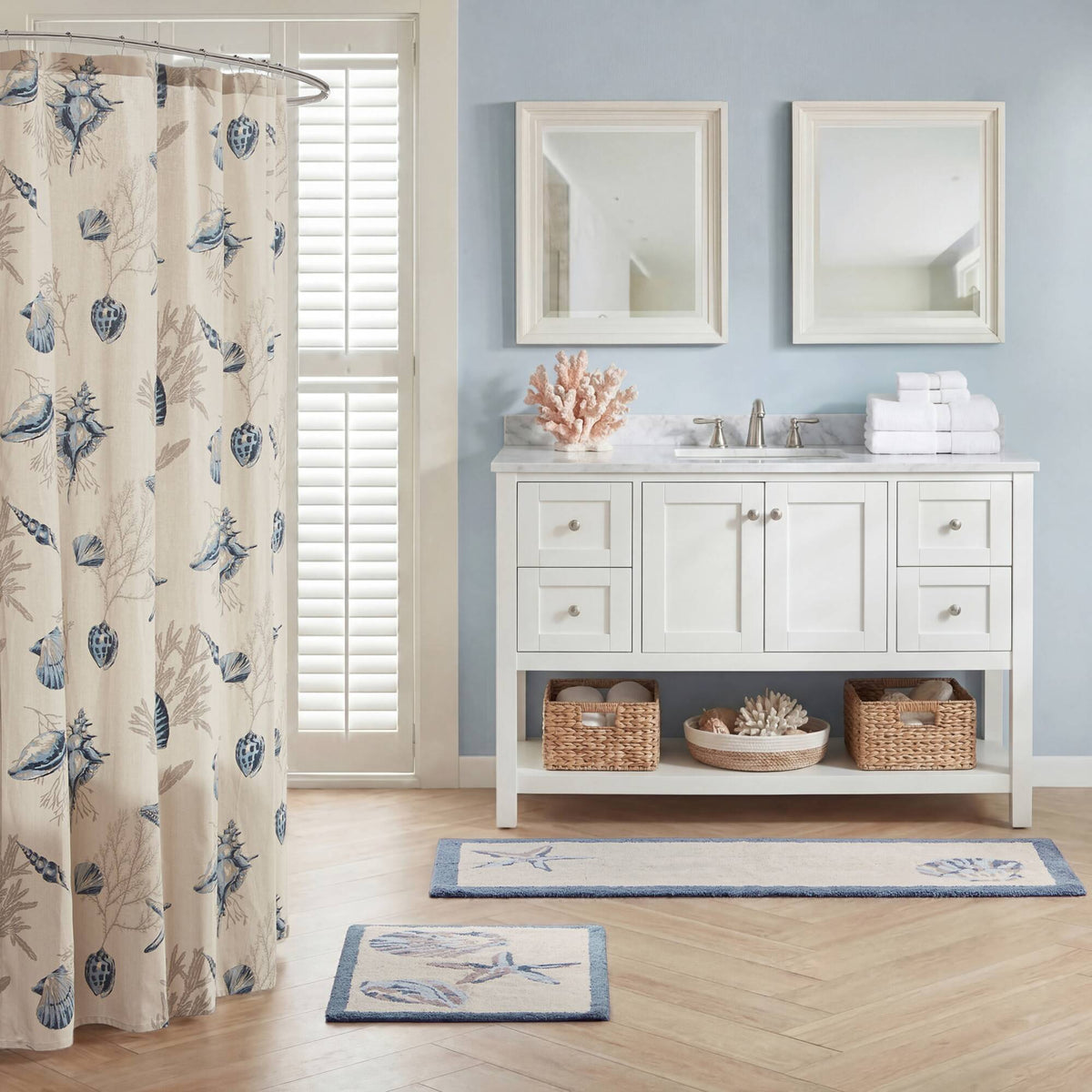 Bayside Cotton Tufted Rug - Blue