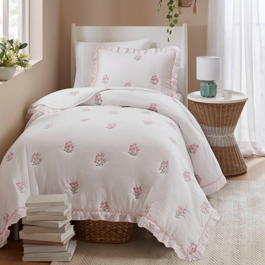 Aglaia Quilt Set - Pink