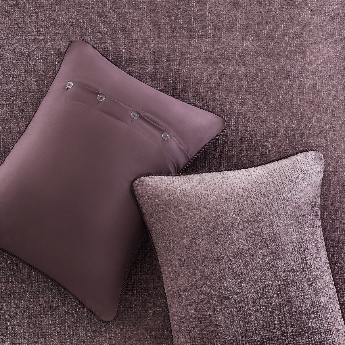 Sterling Jacquard Collection Oversized Duvet Style Comforter Set - Mauve