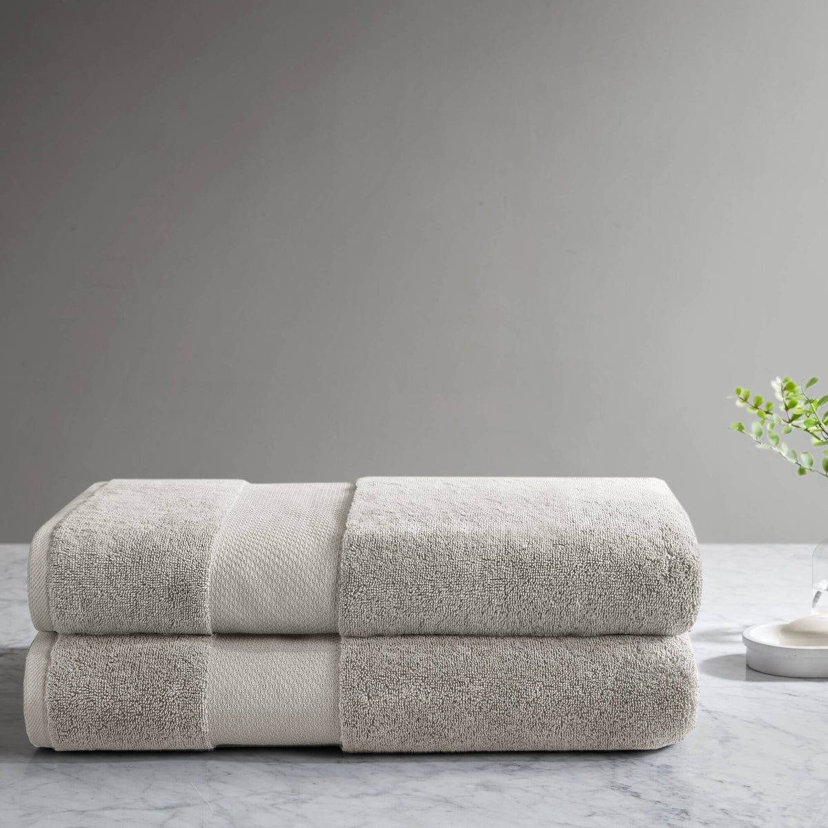 Turkish 100% Cotton Bath Sheet 2 Piece Set - Grey