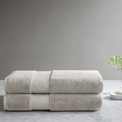 Turkish 100% Cotton Bath Sheet 2 Piece Set - Grey
