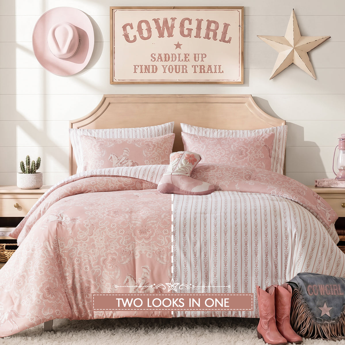 Jesse Comforter Set - Pink