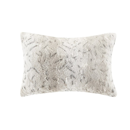 Zuri Faux Fur Comforter Set - Snow Leopard