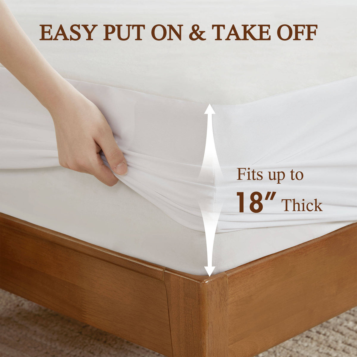 Nonwoven Heated Mattress Pad - White