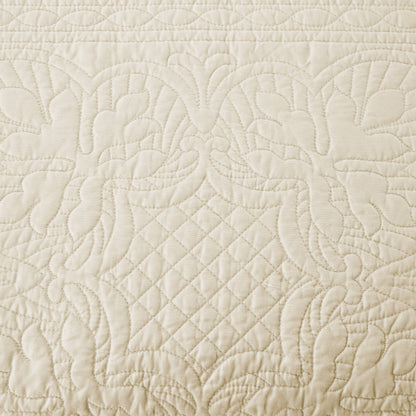 Tuscany 6 Piece Reversible Scalloped Edge Daybed Cover Set - Cream