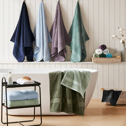 800GSM 100% Cotton 8 Piece Towel Set - Light Purple