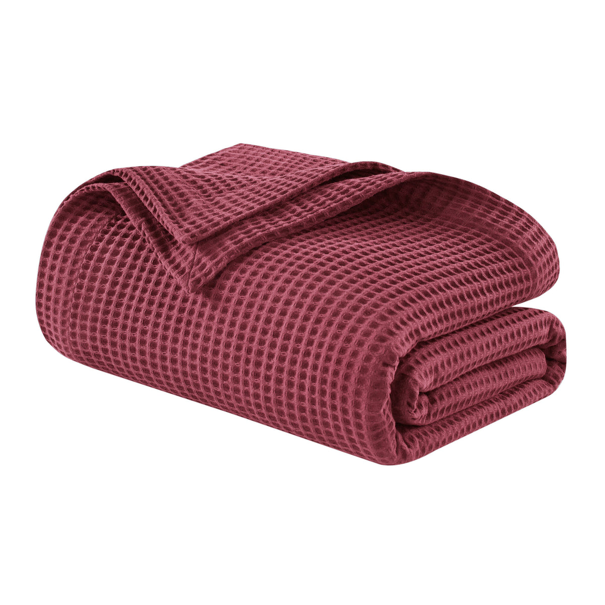Waffle Weave Cotton Blanket - Rose