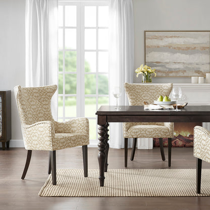 Angelica Arm Dining Chair (set of 2) - Tan