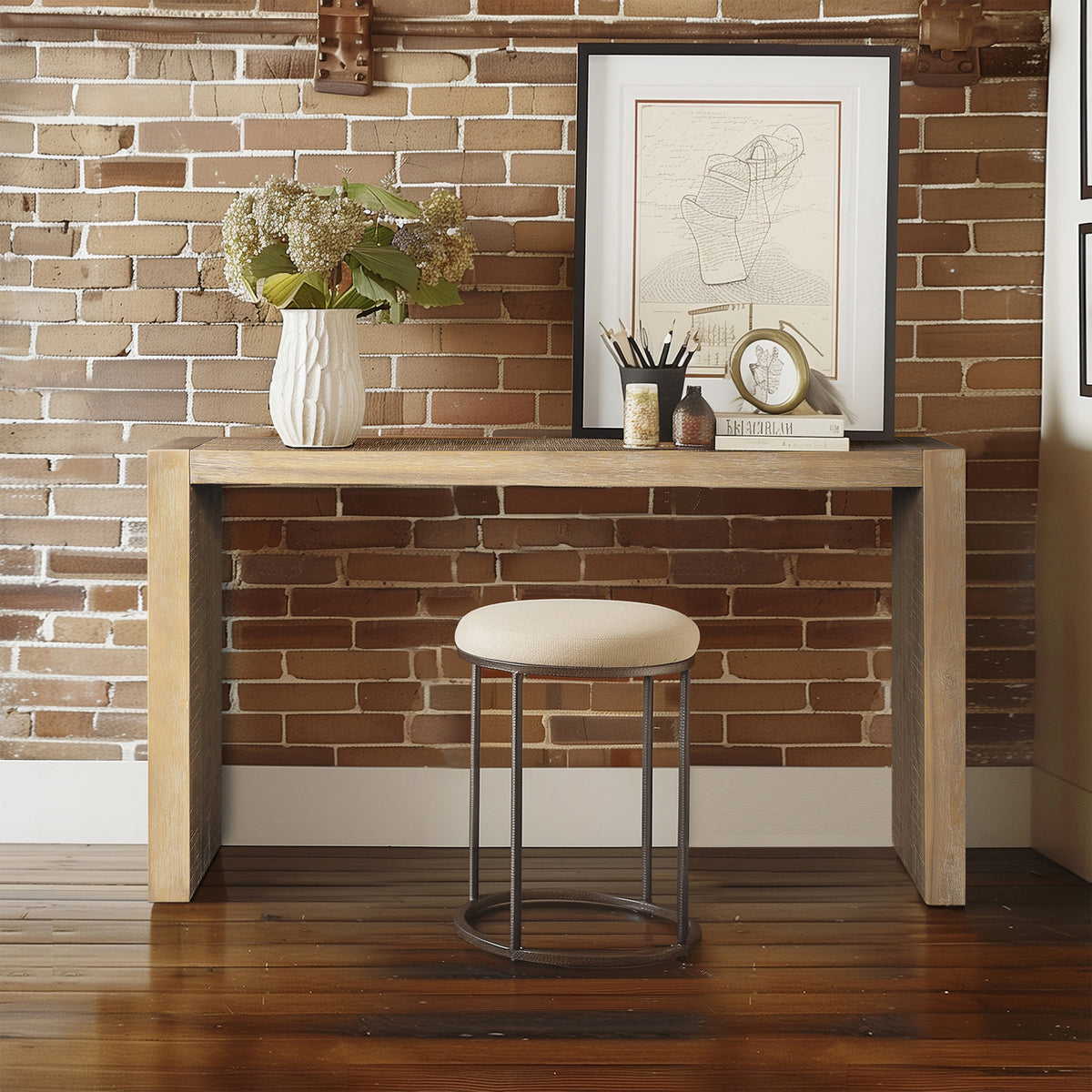 Monterey Counter-Height Wood Console Table (64"W) - Natural