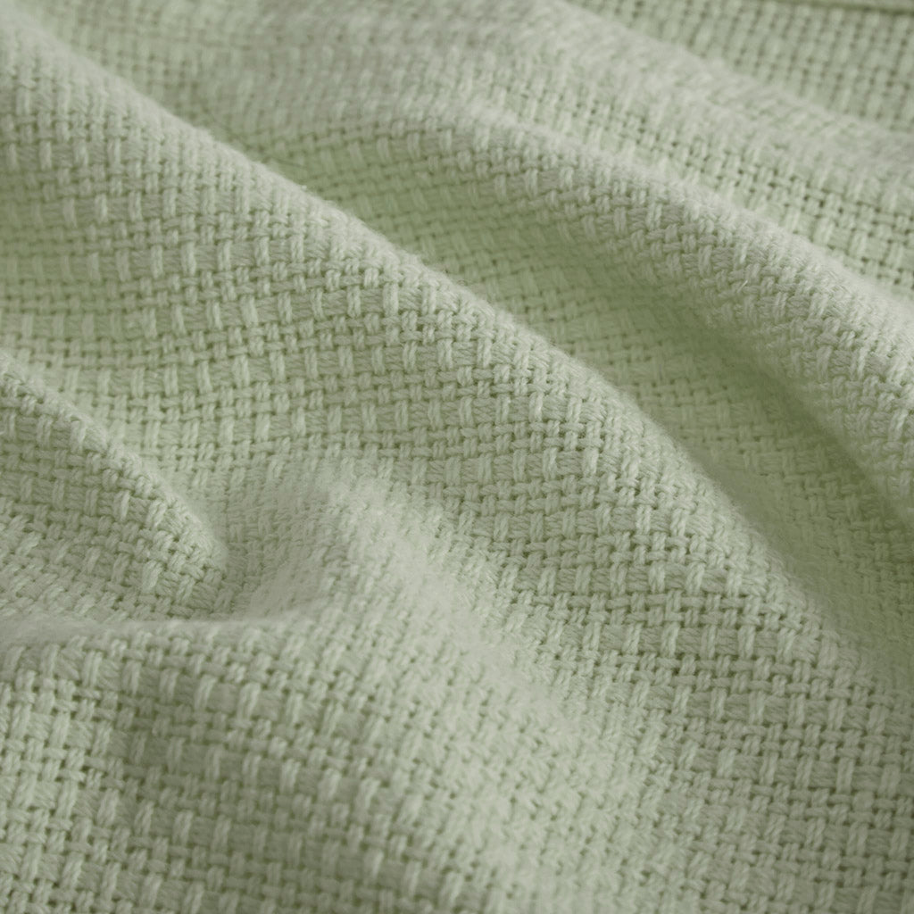 Freshspun Basketweave Cotton Blanket - Green