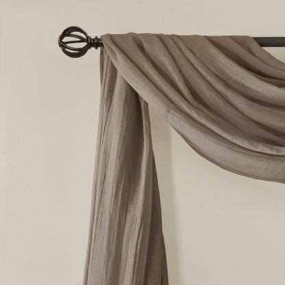 Harper Solid Crushed Scarf Sheer - Taupe