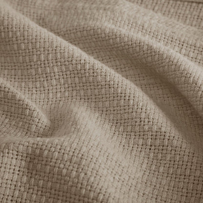 Freshspun Basketweave Cotton Blanket - Khaki