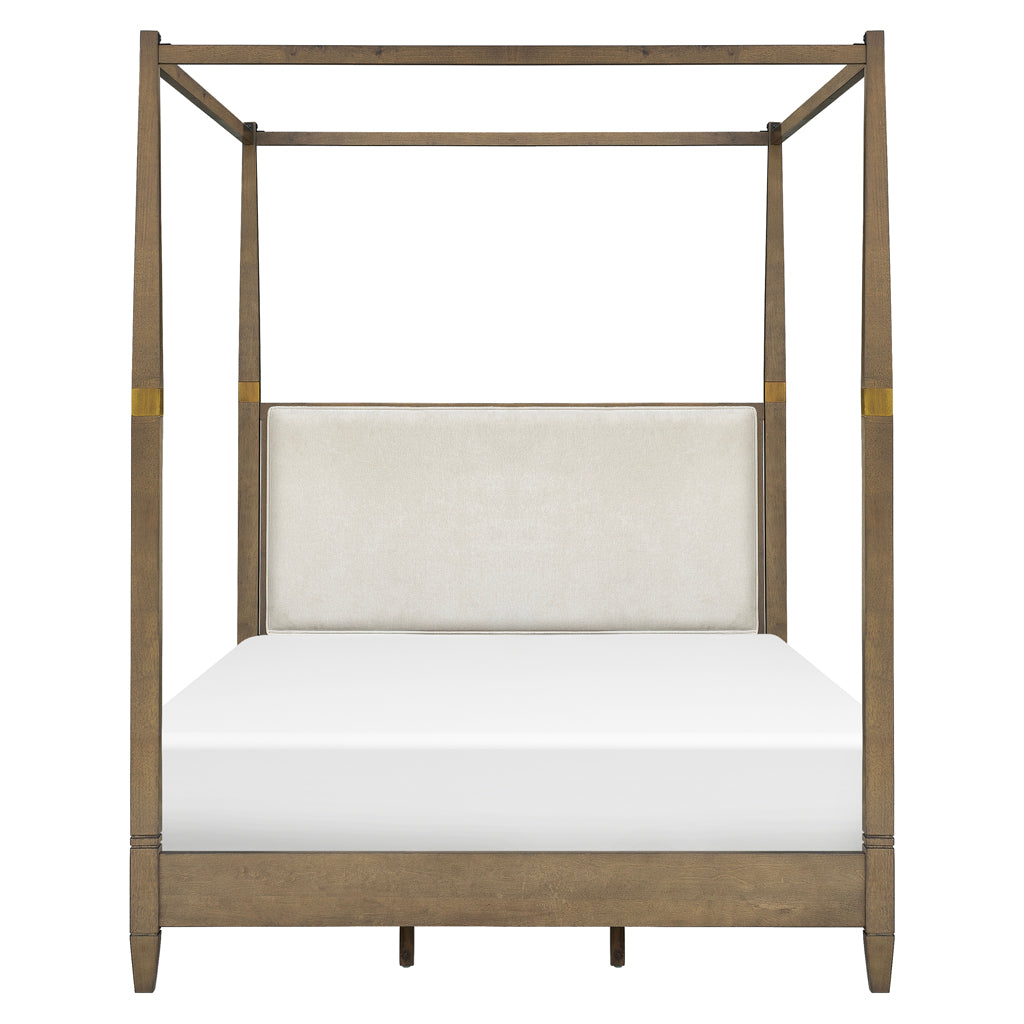 Baylor Canopy Bed Queen - Brown