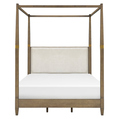 Baylor Canopy Bed Queen - Brown