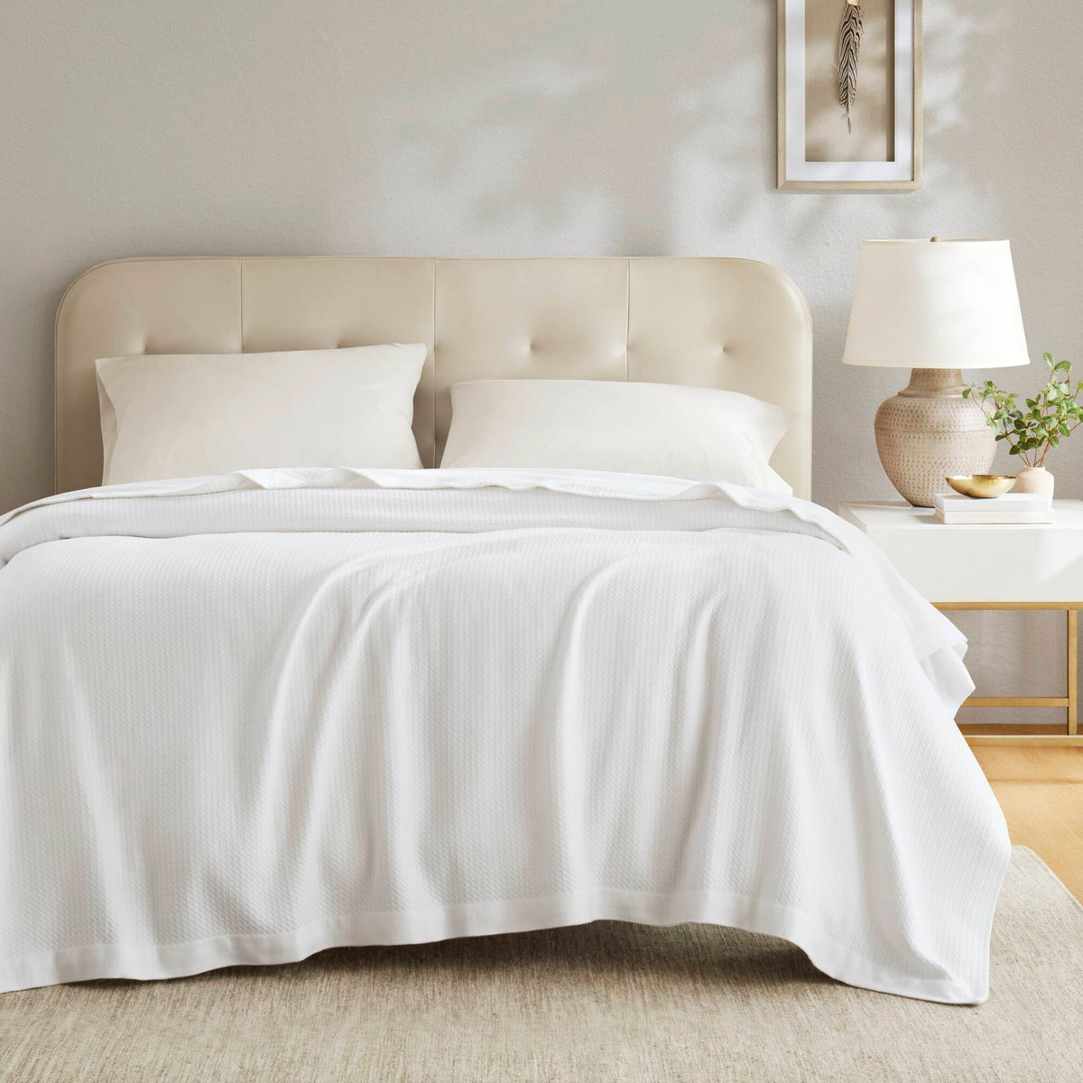 100% Certified Egyptian Cotton Blanket - White