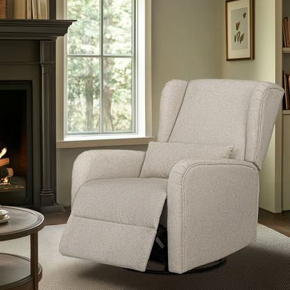 Candace Power Recliner 3-in-1 with Swivel, Glider, Charging Station - Beige