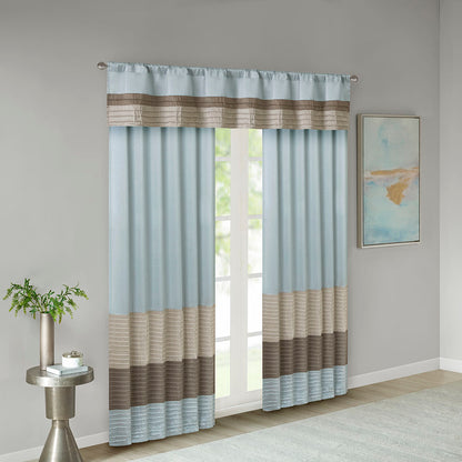 Amherst Polyoni Pintuck Window Valance - Blue