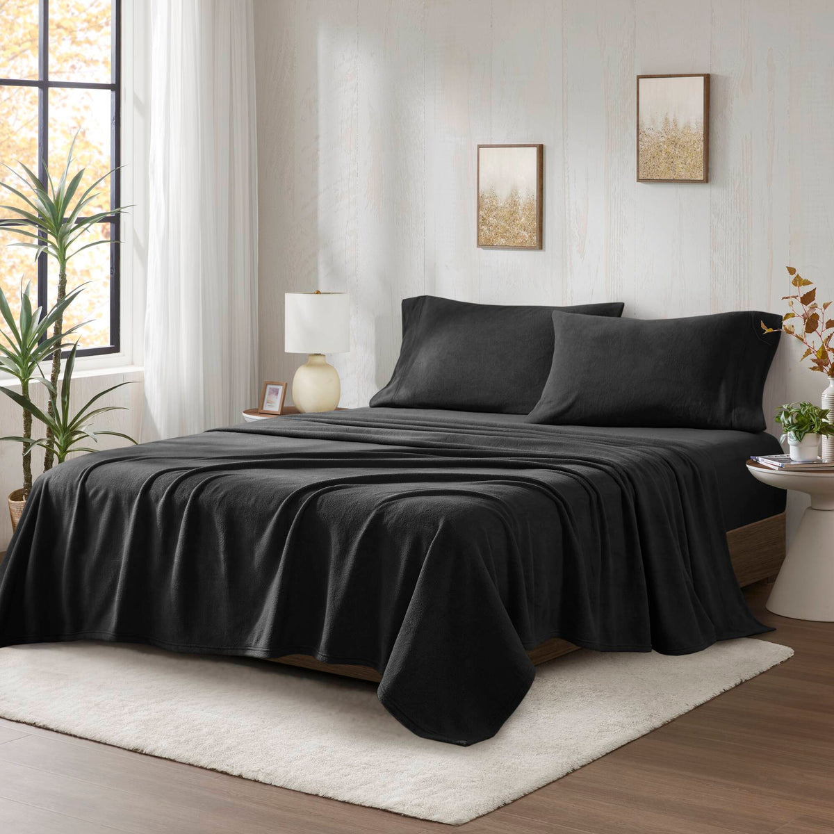Micro Fleece Sheet Set - Black