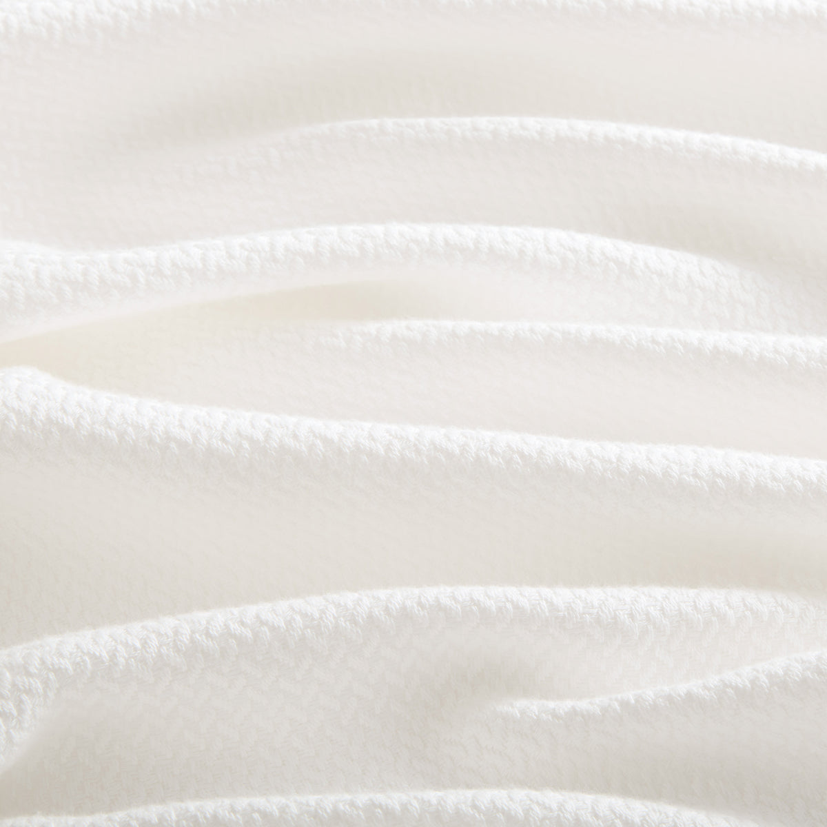 100% Certified Egyptian Cotton Blanket - Micro- herringbone White