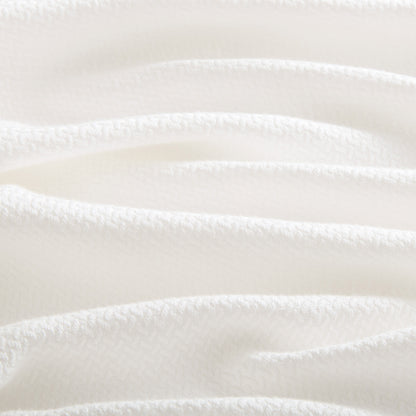 100% Certified Egyptian Cotton Blanket - Micro- herringbone White
