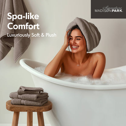 800GSM 100% Cotton 8 Piece Towel Set - Mocha