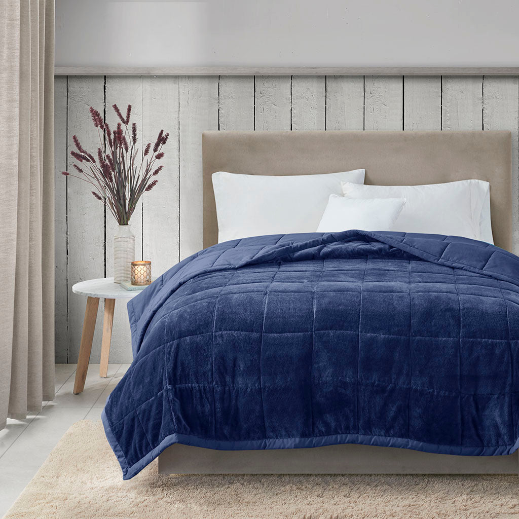 Coleman Reversible HeiQ Smart Temperature Down Alternative Blanket - Navy