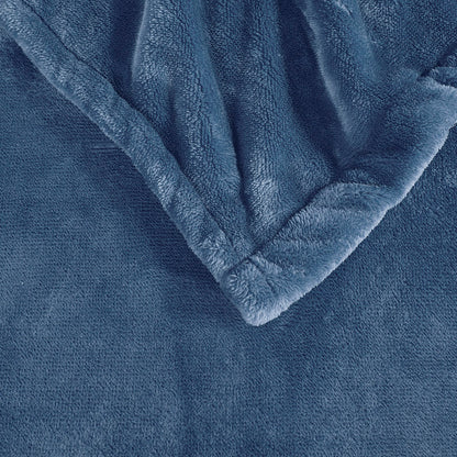 Plush Heated Blanket - Sapphire Blue