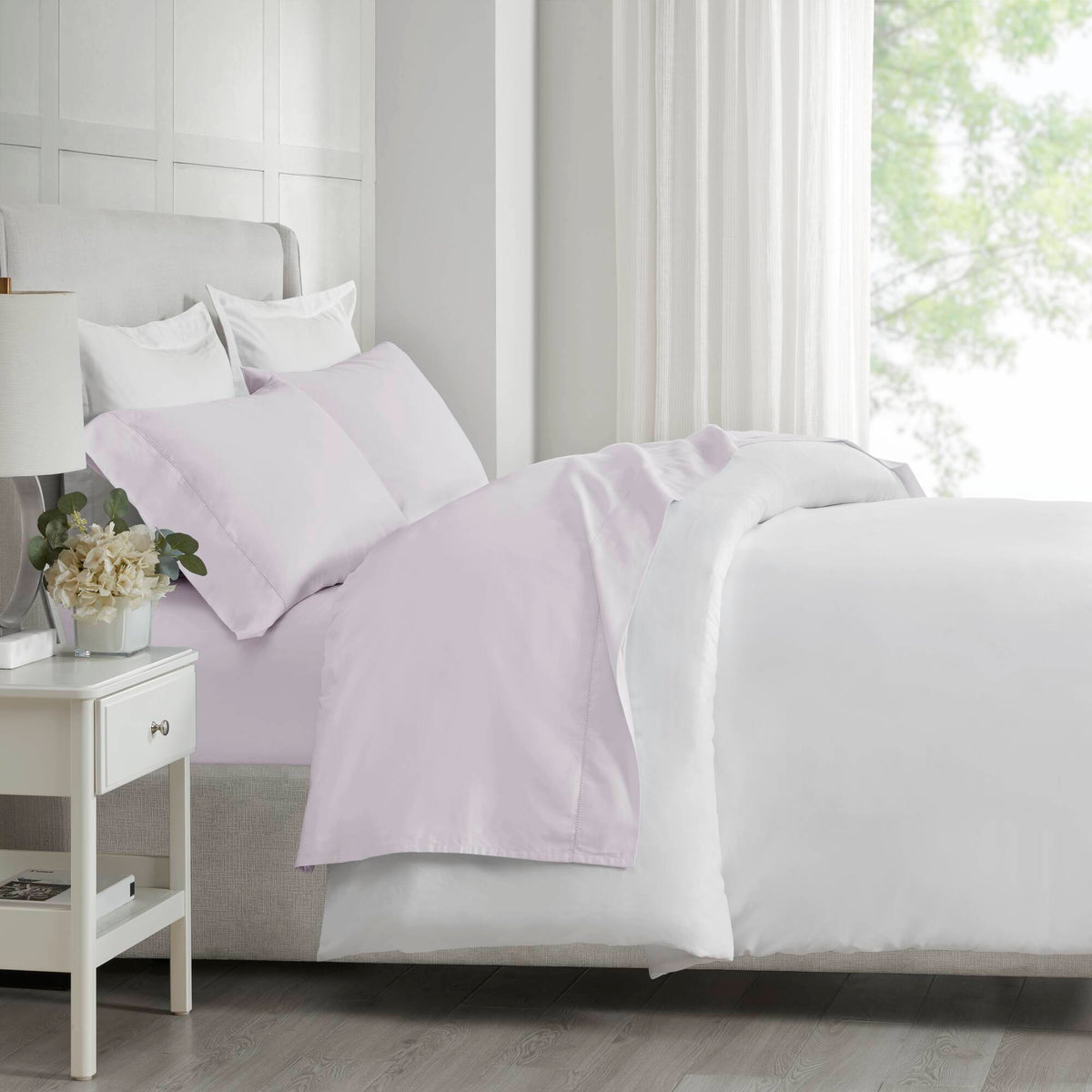 500 Thread Count Egyptian Cotton Deep Pocket Sheet Set - Lilac