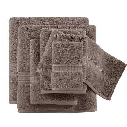 800GSM 100% Cotton 8 Piece Towel Set - Mocha