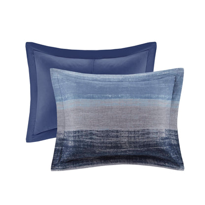 Saben Comforter Set with Cotton Bed Sheets - Navy