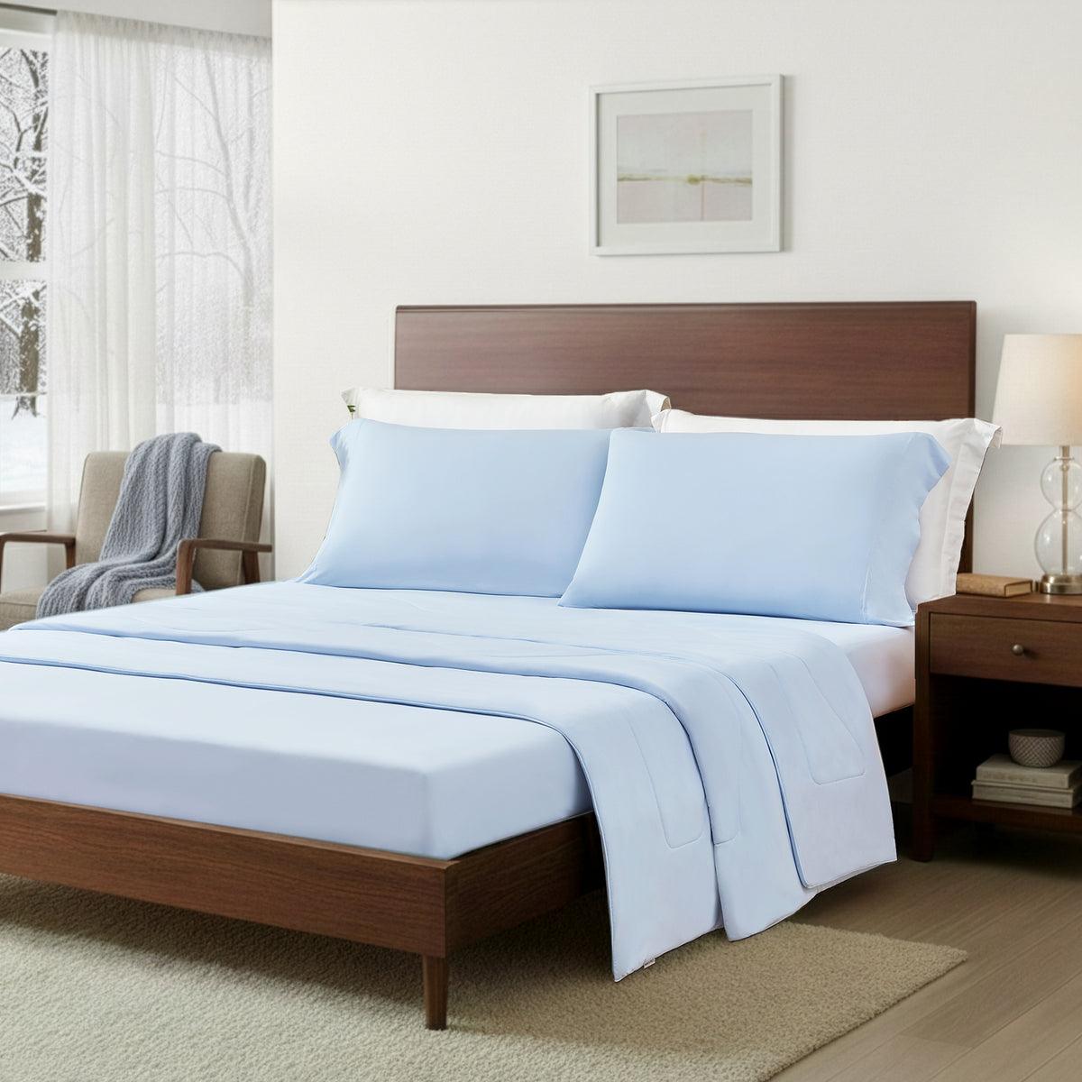 Sublime Serenity Luxury Sheet Set - Ice Blue