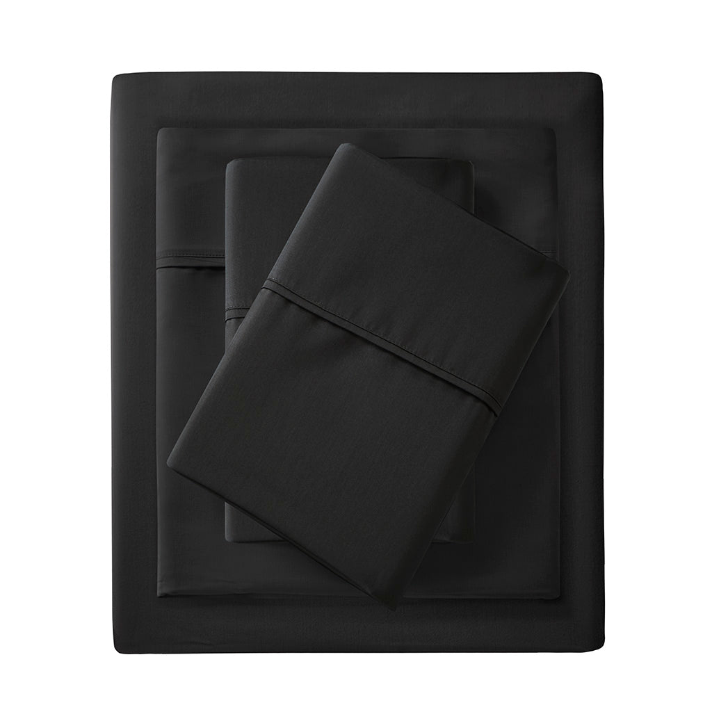 1500 Thread Count Cotton Blend 4 PC Sheet Set - Black