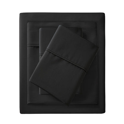 1500 Thread Count Cotton Blend 4 PC Sheet Set - Black