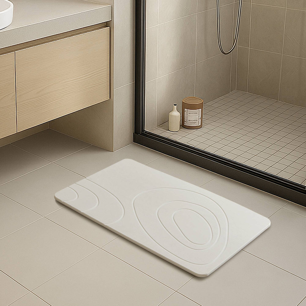 Diatom Bath Mat - Soft Snow