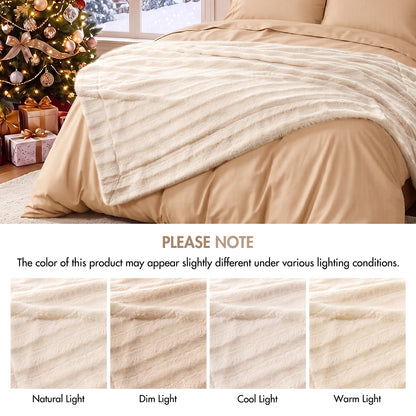 Duke Long Fur Throw - Ivory
