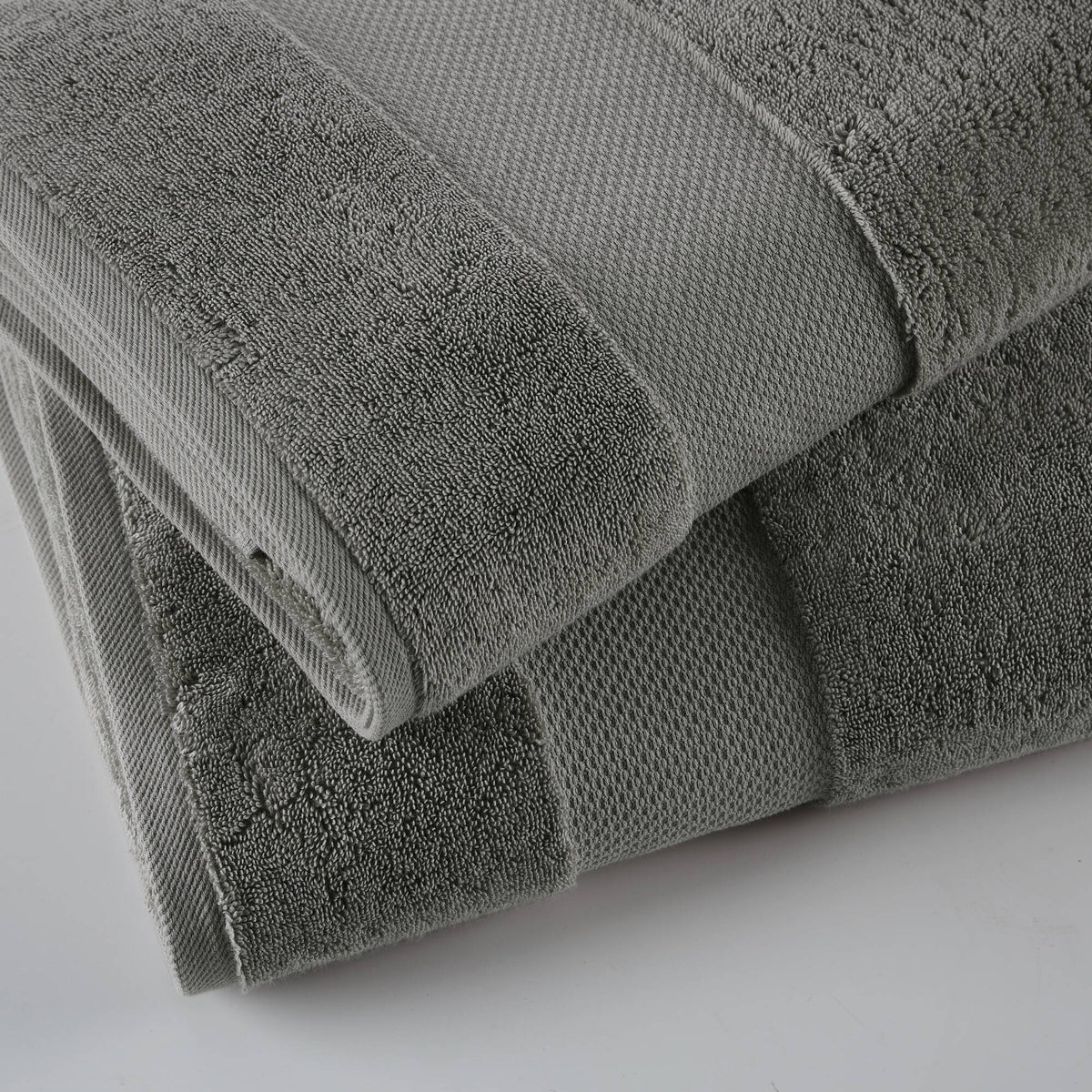 Turkish 100% Cotton Bath Sheet 2 Piece Set - Charcoal