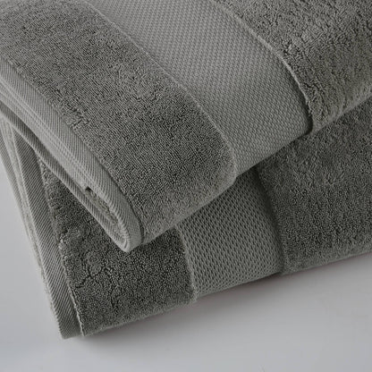 Turkish 100% Cotton Bath Sheet 2 Piece Set - Charcoal