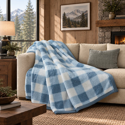 Burlington Berber Blanket - Blue Buffalo