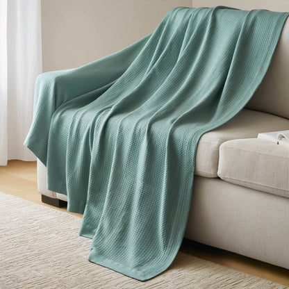 100% Certified Egyptian Cotton Blanket - Teal