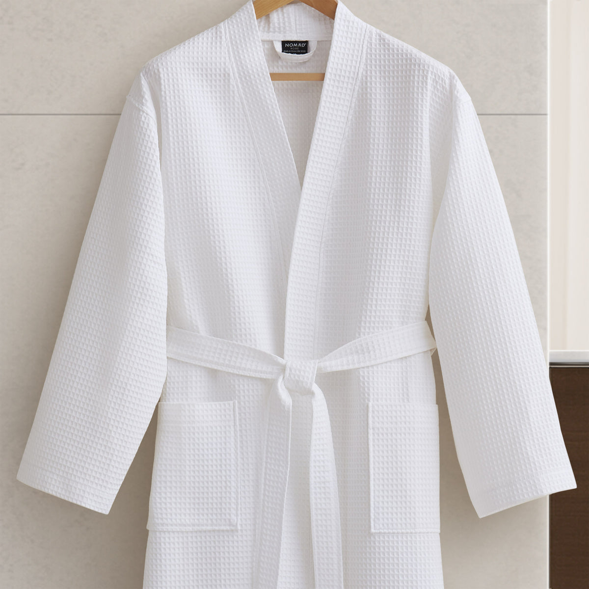 Waffle Premium Bath Robe - White